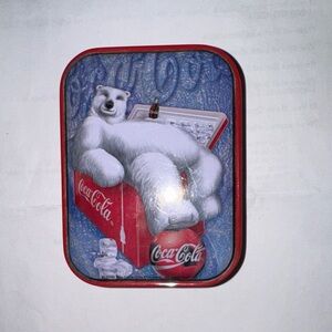 Vintage 1998 Coca-Cola Polar Bear Playing Card Tin